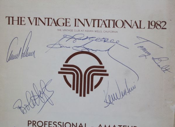 1982 Vintage International Mutli-Signed Program - Palmer, Snead, Wall, etc. JSA COA