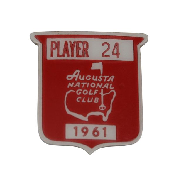 Jack Fleck's 1961 Masters Contestant Pin - Gary Player's 1st Masters Win