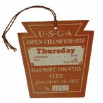1927 US Open Championship Ticket - First at Oakmont Country Club-Seldom Seen