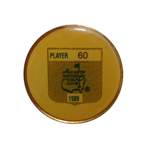 Fred Couples' Personal 1989 Masters Contestant Pin