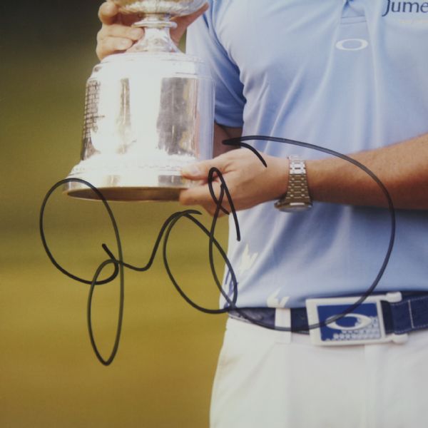 Rory McIlroy Signed 8x10 Photo - Holding Trophy JSA COA
