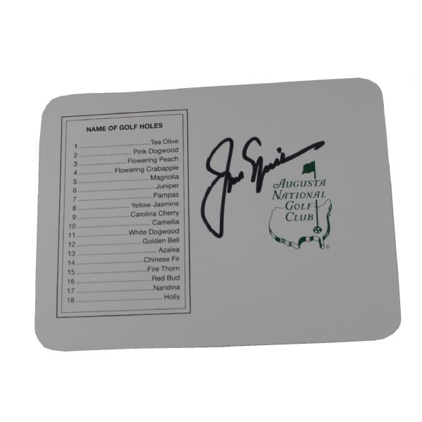 Jack Nicklaus Signed Masters Scorecard JSA COA