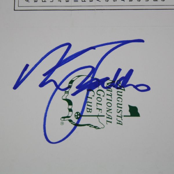 Nick Faldo Signed Masters Scorecard JSA COA