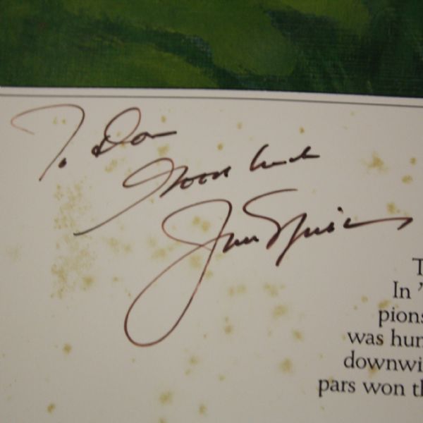 Jack Nicklaus Signed 'Triumphant Return' Limited Edition Walt Spitzmiller Print