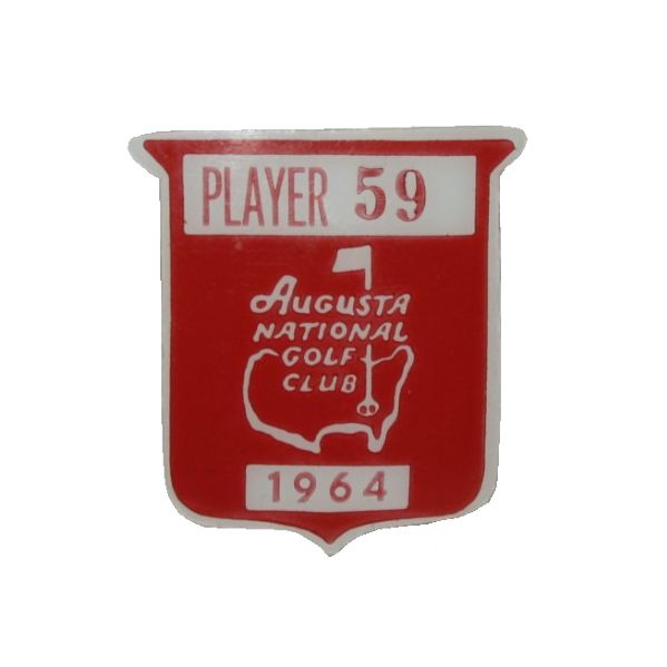 Jack Fleck's 1964 Masters Contestant Pin - Arnold Palmer's Last Masters Victory