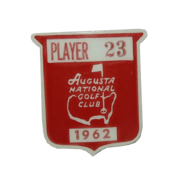 Jack Fleck's 1962 Masters Contestant Pin - Arnold Palmer's 3rd Masters Victory