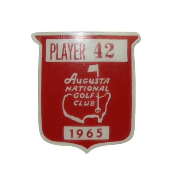 Jack Fleck's 1965 Masters Contestant Pin - Jack Nicklaus' 2nd Masters Victory