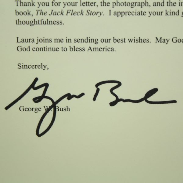Letters from Ronald Reagan and George W. Bush to Jack Fleck - SECRETARIAL SIGS
