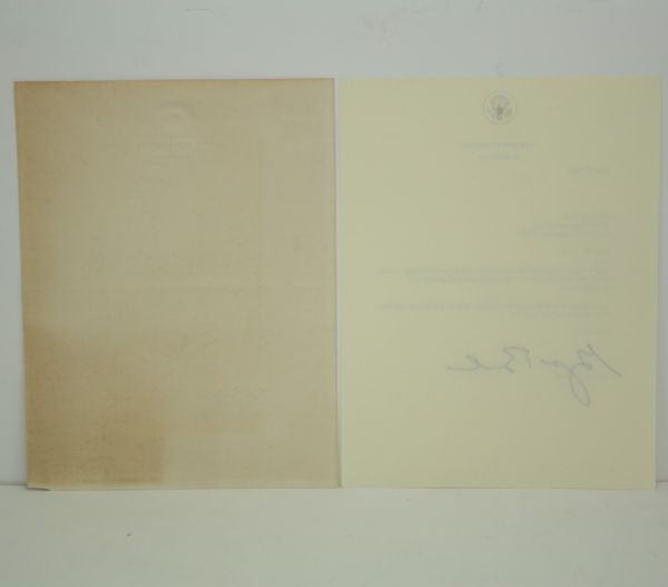 Letters from Ronald Reagan and George W. Bush to Jack Fleck - SECRETARIAL SIGS