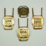 Lot of 4 WGA Contestant Badges - 1951, 57, 65, and 70