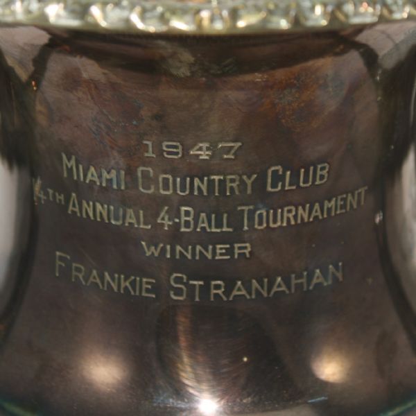 Frank Stranahan's 1947 Miami Country Club 4-Ball Tournament Winner Trophy