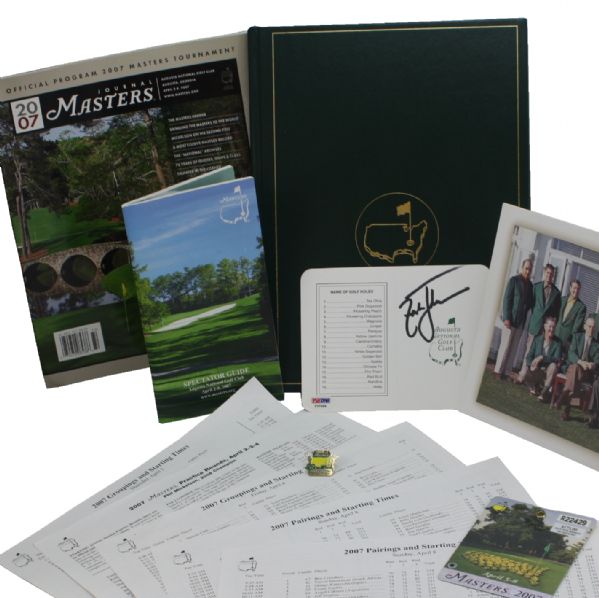 8 Items from 2007 Masters Won by Zach Johnson Inlcluding Signed PSA