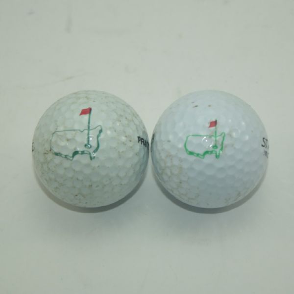 Lot of Two Masters Logo Balls from Augusta National Practice Range