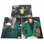 Lot of 3 Signed 8x10 Masters Presentation Photos - OMeara, Langer, and Immelman PSA