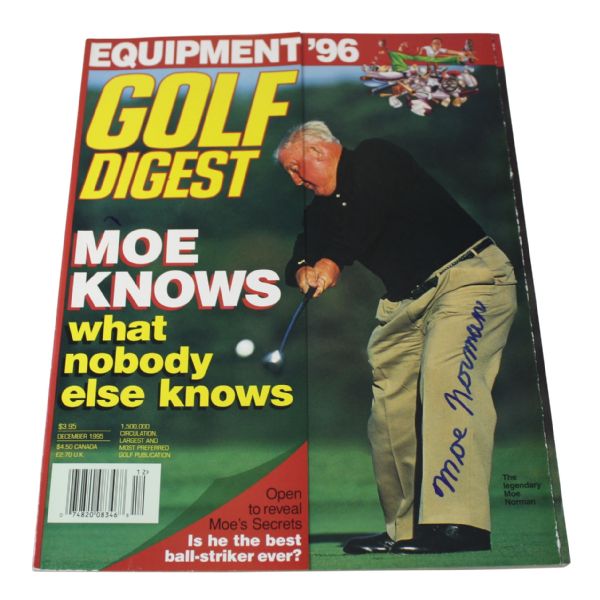 Moe Norman Signed 1995 Golf Digest - Full Magazine JSA COA