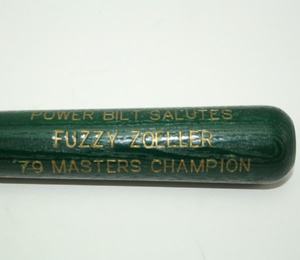 Masters Mini Green Louisville Slugger Bat Honoring Fuzzy Zoeller