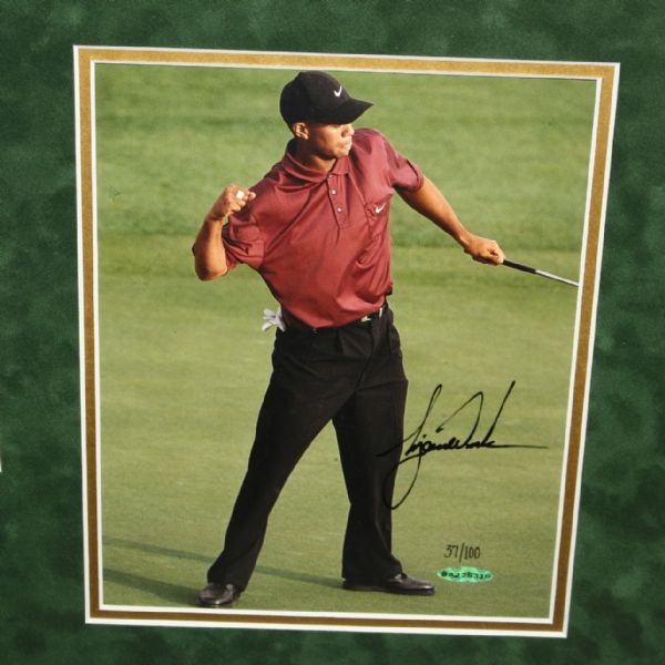 Tiger Woods 2001 Masters Tribute w/UDA Limited Edition 8x10 Framed Photo BAJ25316