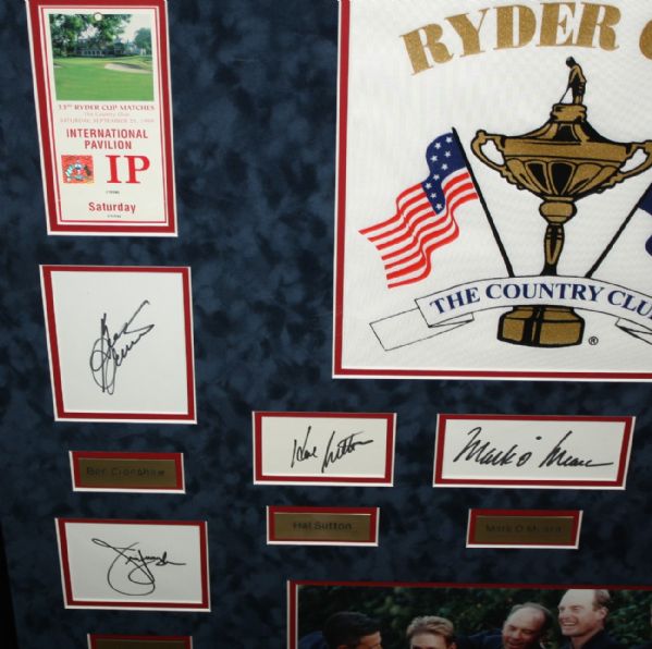 1999 Ryder Cup Team Signed Framed Presentation JSA #B92890