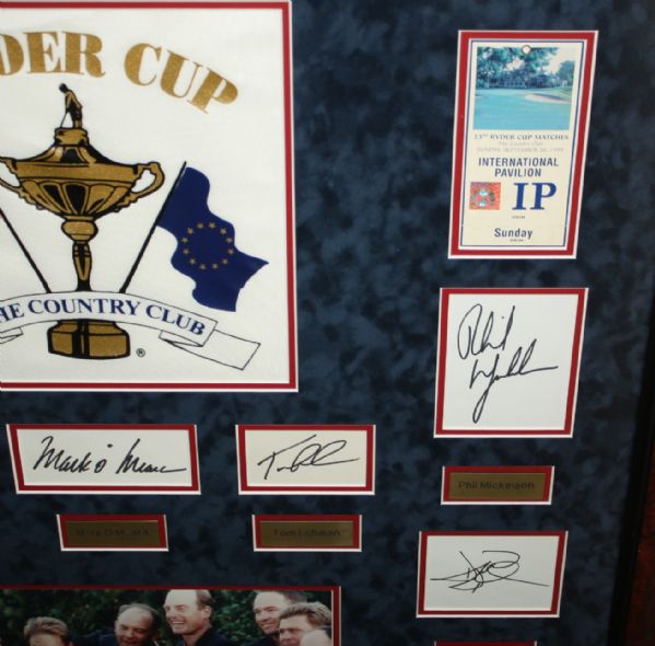 1999 Ryder Cup Team Signed Framed Presentation JSA #B92890
