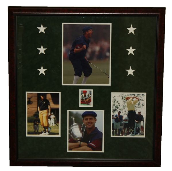 Payne Stewart Signed Deluxe Framed Card with Ensemble PSA #12013917