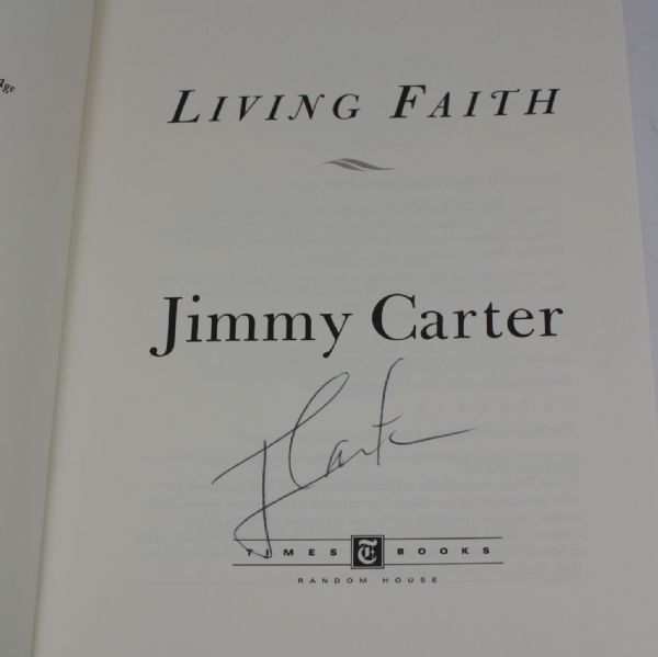 Jimmy Carter Signed Book 'Living Faith' JSA COA