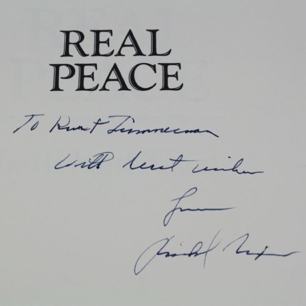 Richard Nixon Signed Book 'Real Peace' - 1st Trade Edition - Dust Jacket