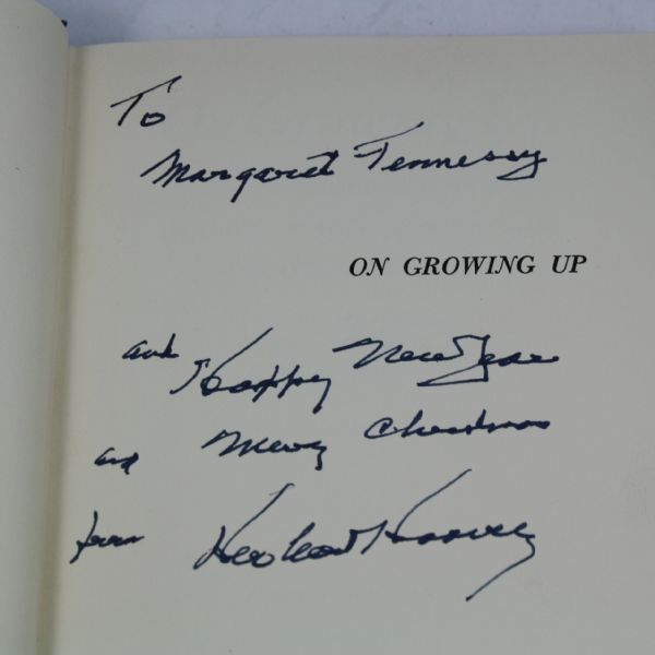 Herbert Hoover Signed Book 'On Growing Up' Hard Cover w/Dust Jacket