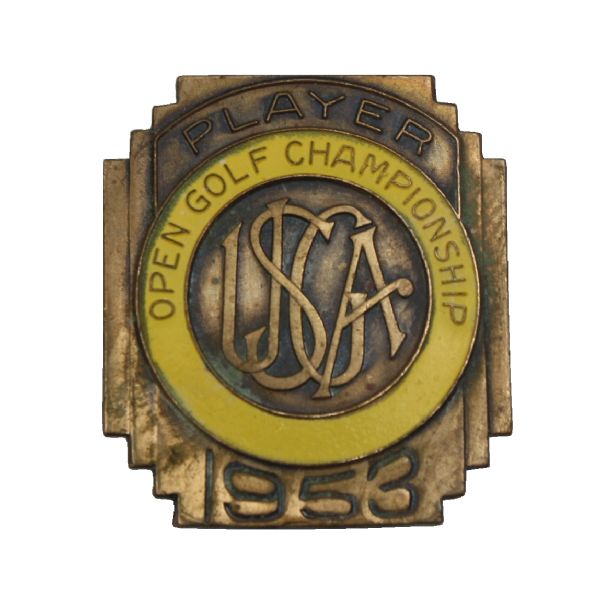 1953 U.S. Open Contestant Badge - Ben Hogan Victory