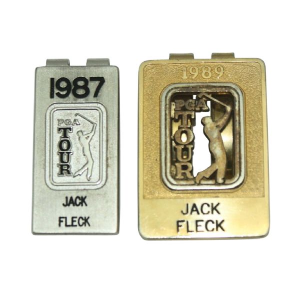 Jack Fleck's 1987 and 1989 PGA Tour Money Clips