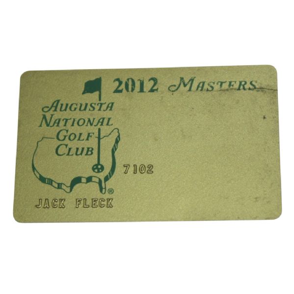 Jack Fleck's 2012 Augusta National Golf Club Card