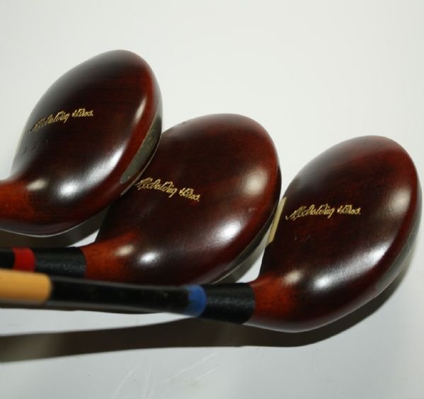 Three Matched Woods - Spalding Fancy Face Flying Crows