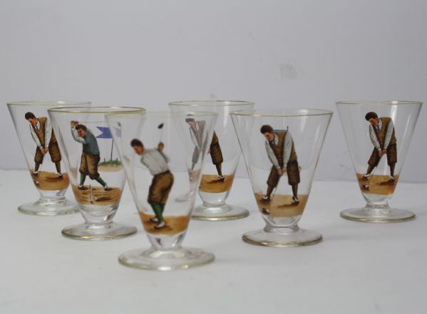 Set of Six 3oz Vintage Cordial Glasses - Mint Condition