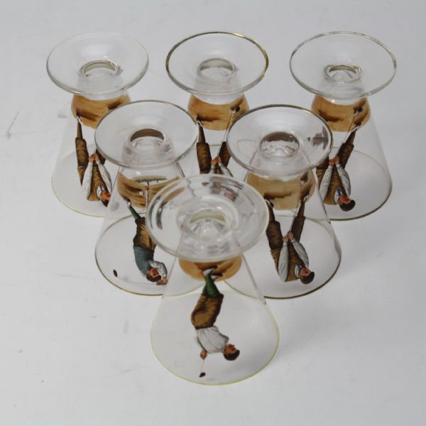 Set of Six 3oz Vintage Cordial Glasses - Mint Condition