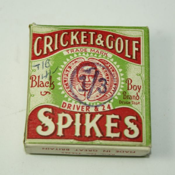 Mint Full Box of 1920-1930's Vintage Cricket and Golf Spikes