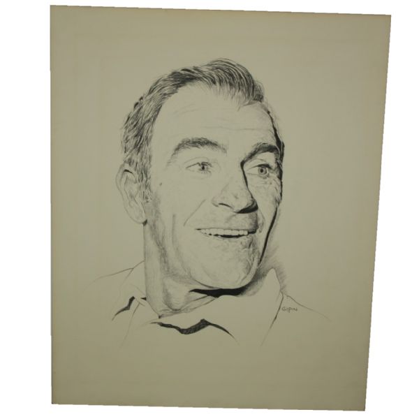 William Gilpin Charcoal and Pencil Jack Fleck Portrait 