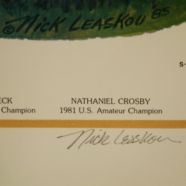 The Olypmic Club 1987 US Open Course Print Signed by Artist To Jack Fleck JSA COA