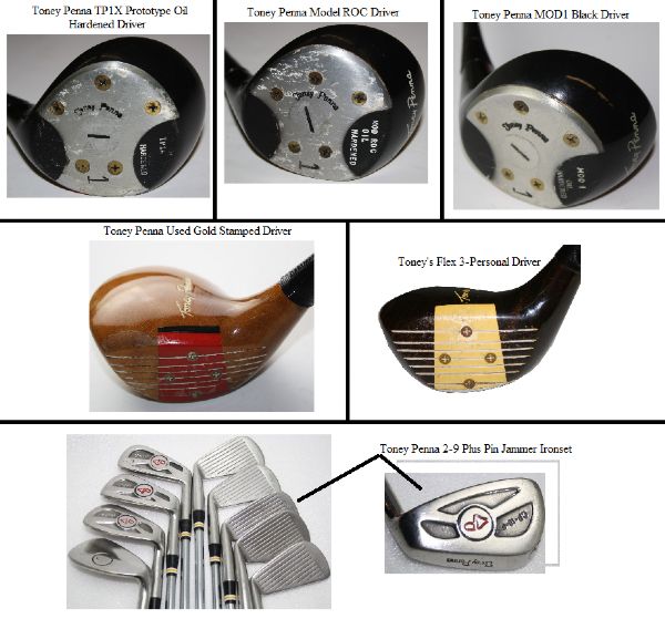 One of the First Sets of Irons and 5 Drivers from the Toney Penna Company