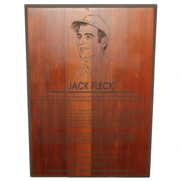 All-World Sports Dedicated Large Wooden Placque - Jack Fleck Honoree