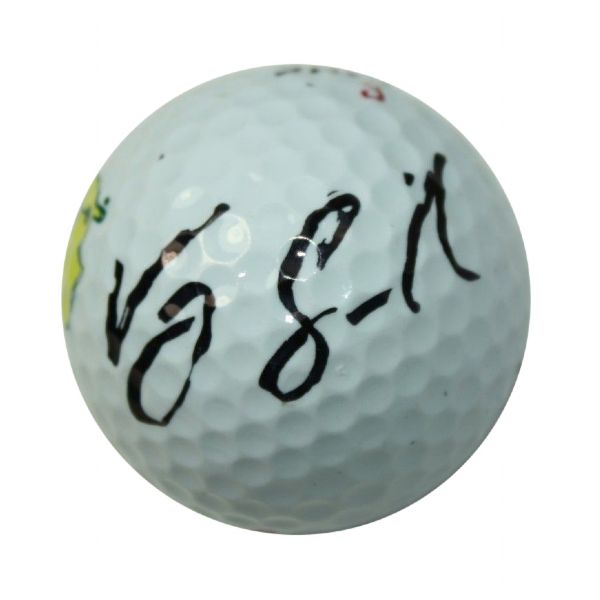 Vijay Singh Signed Masters Logo Golf Ball JSA COA