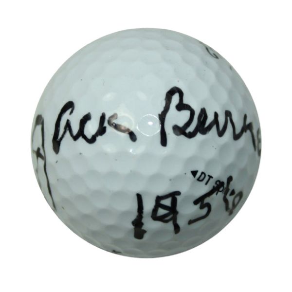 Jack Burke Signed Masters Logo Golf Ball with Year Inscription JSA COA