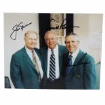 The Big Three Signed 8x10 Photo - Masters Jackets JSA COA