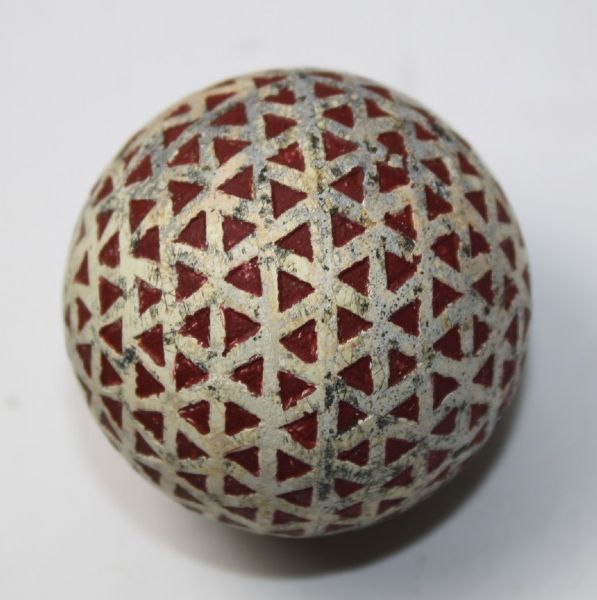Spalding Vintage Red and White Mesh Golf Ball 