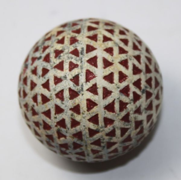 Spalding Vintage Red and White Mesh Golf Ball 