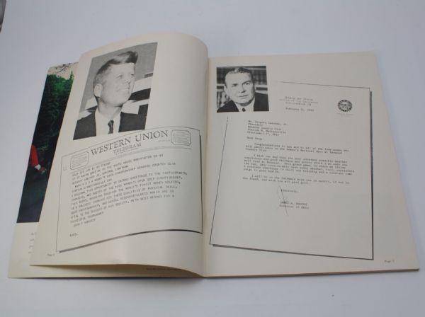 1963 Women's US Open Championship Program with Pairing Sheet