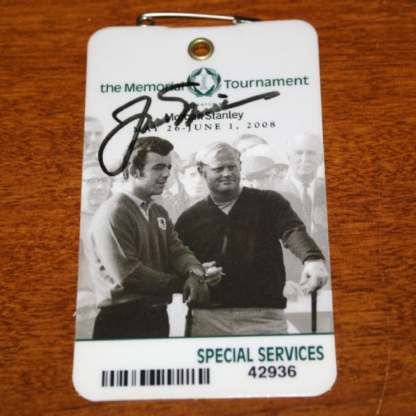 Jack Nicklaus Signed 2008 Memorial Badge JSA COA