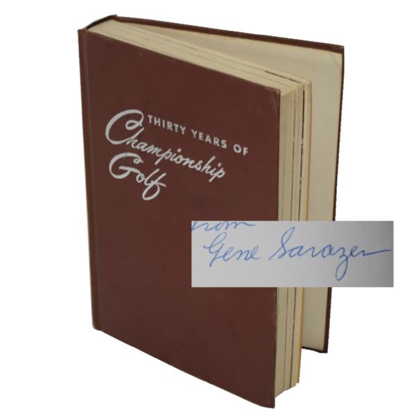 Gene Sarazen Signed 1st Edition 'Thirty Years of Championship Golf' Book JSA COA
