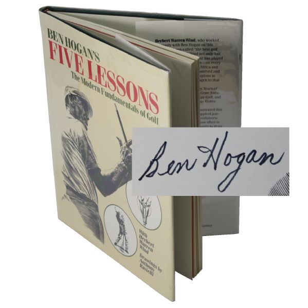 Ben Hogan Signed Book 'Five Lessons: The Modern Fundamentals of Golf' JSA COA