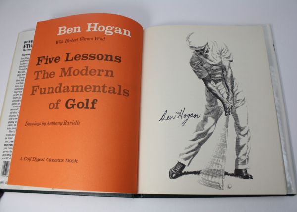 Ben Hogan Signed Book 'Five Lessons: The Modern Fundamentals of Golf' JSA COA