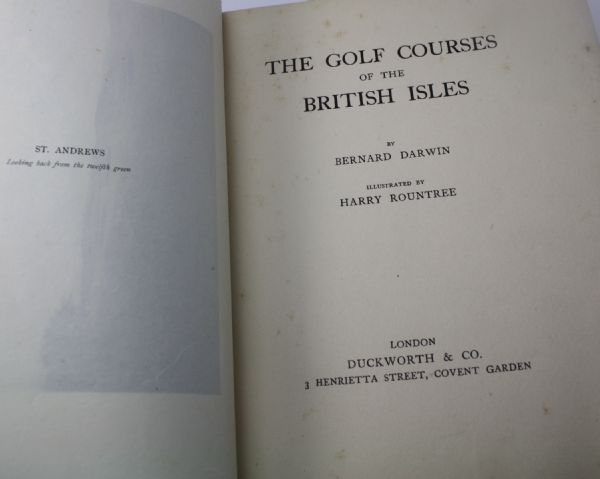 'The Golf Courses of British Isles' Book by Bernard Darwin - 1910 - First Edition