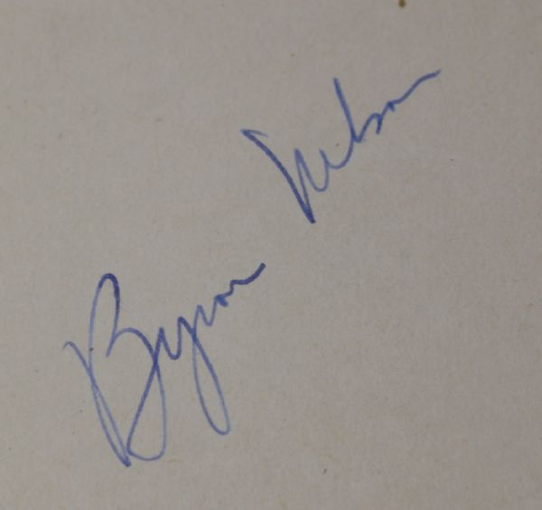 Byron Nelson Signed Book 'Winning Golf' JSA COA